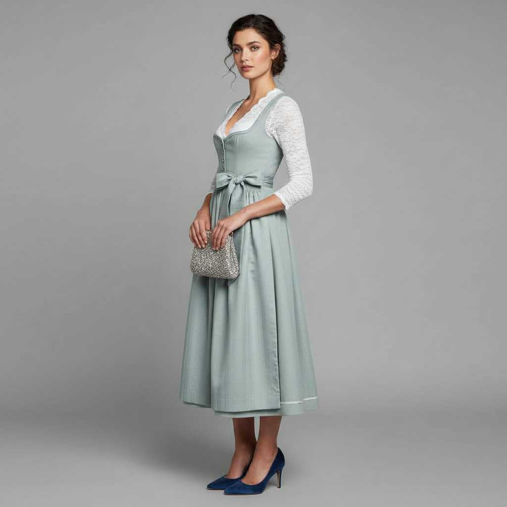 Elegantes Dirndl Set mit Bluse | Trachtenmode Damen