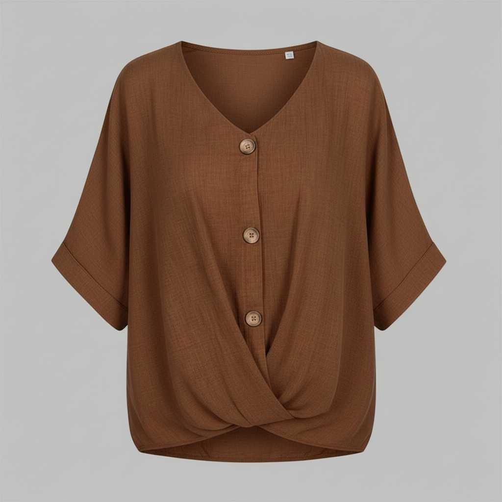 Vielseitige Damenbluse mit V-Ausschnitt | Elegante Bluse