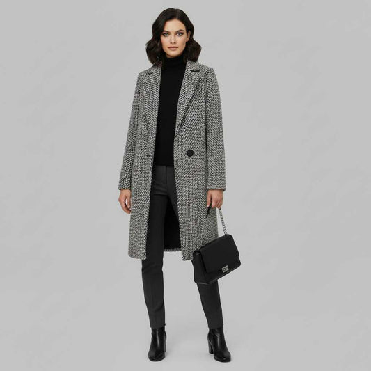 Eleganter Wollmantel Damen Winter | Langer Wintermantel
