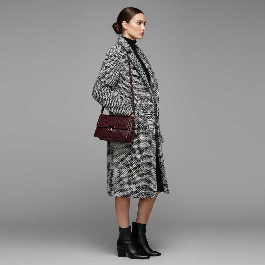 Eleganter Wollmantel Damen Winter | Langer Wintermantel
