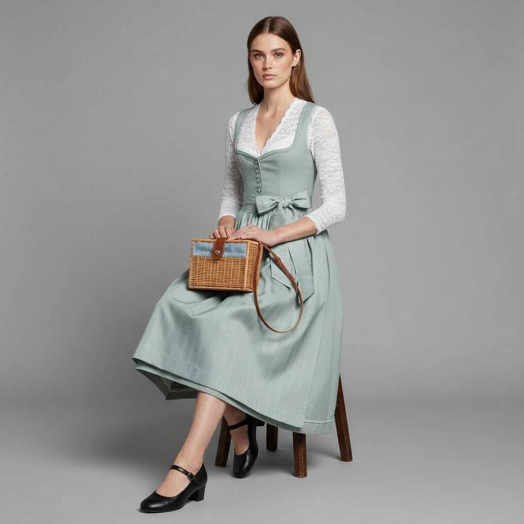 Elegantes Dirndl Set mit Bluse | Trachtenmode Damen
