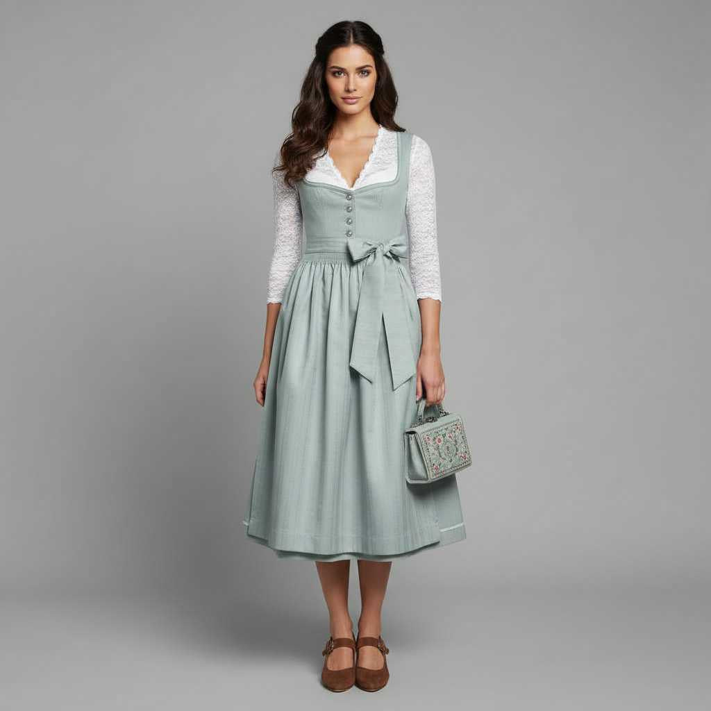 Elegantes Dirndl Set mit Bluse | Trachtenmode Damen