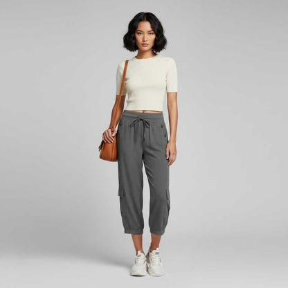 Jana | Freizeithose Damen mit Elastischem Bund und Taschen