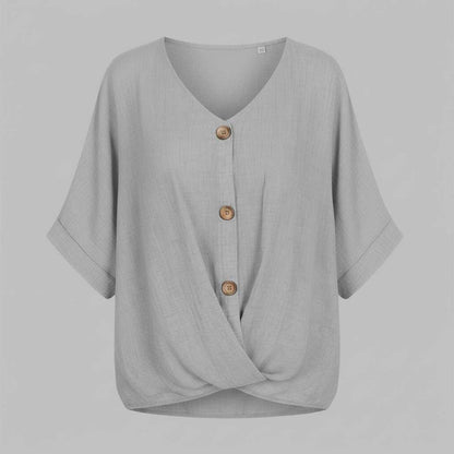 Vielseitige Damenbluse mit V-Ausschnitt | Elegante Bluse