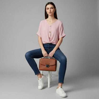 Vielseitige Damenbluse mit V-Ausschnitt | Elegante Bluse